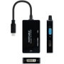 Nanocable Conversor USB-C a HDMI, DVI y VGA, Negro
